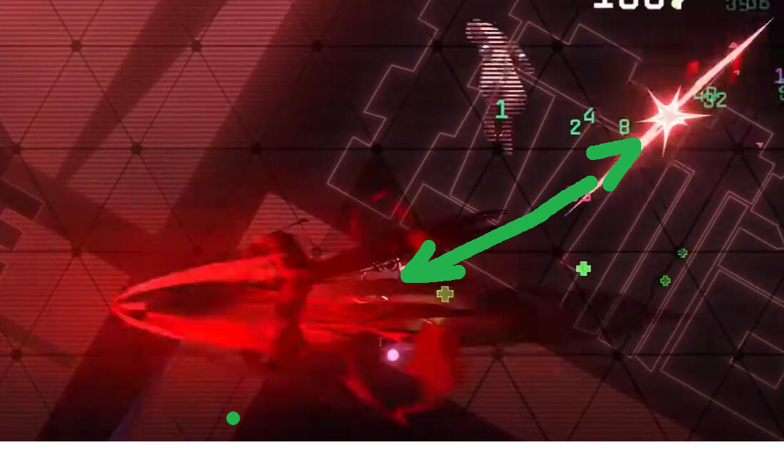 Exemple de Hitbox généreuse BlazBlue Entropy Effect